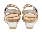 Naot Women's Dynasty Wedge Sandal - Platinum Striped/Quartz/Titanium