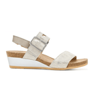 Naot Women's Dynasty Wedge Sandal - Platinum Striped/Quartz/Titanium