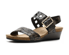 Naot Women's Dynasty Wedge Sandal - Reptile Patent