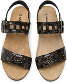 Naot Women's Dynasty Wedge Sandal - Reptile Patent