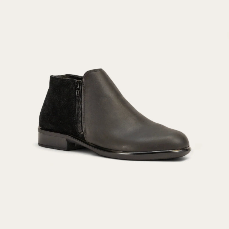 Naot Women's Helm - Black Raven/Black Suede