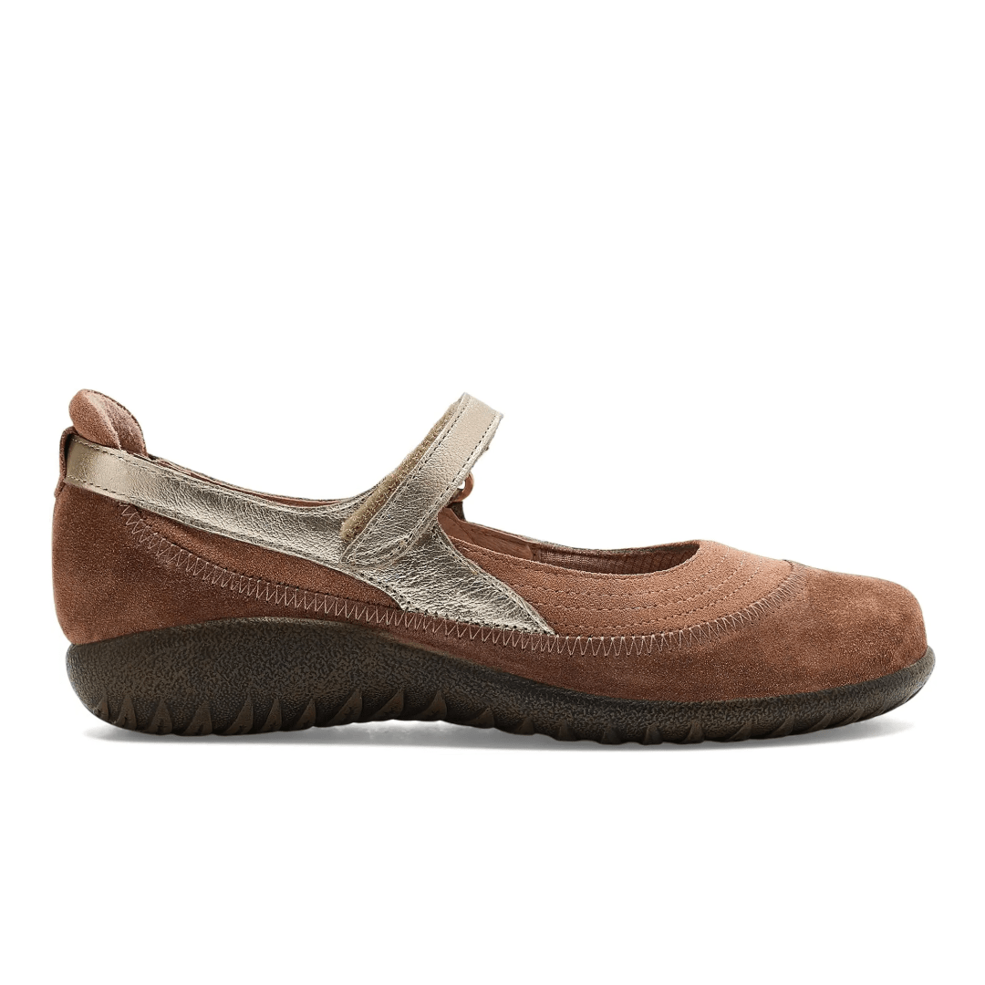 Naot Women's Kirei Mary Jane - Rosewood/Brown Cedar/Gold