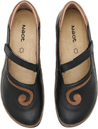 Naot Women's Matai Mary Jane - Black/Brown Cedar