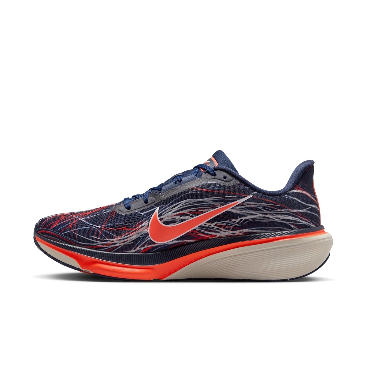 Nike Men's Pegasus 42 Running Shoes - Obsidian/Light Bone/Bright Crimson