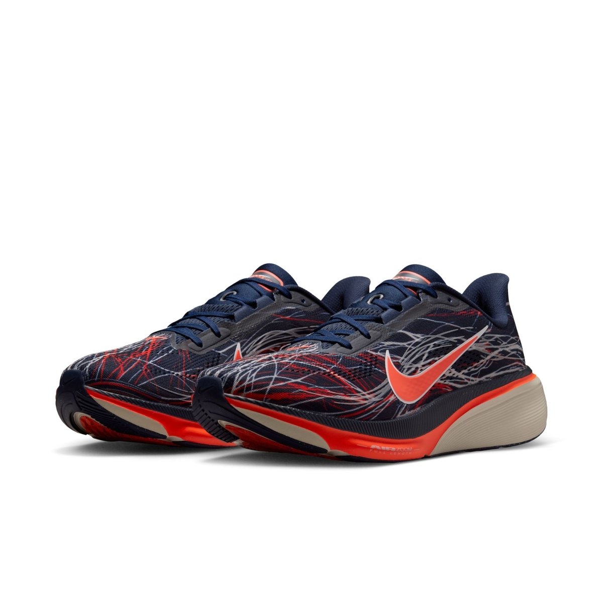 Nike Men's Pegasus 42 Running Shoes - Obsidian/Light Bone/Bright Crimson