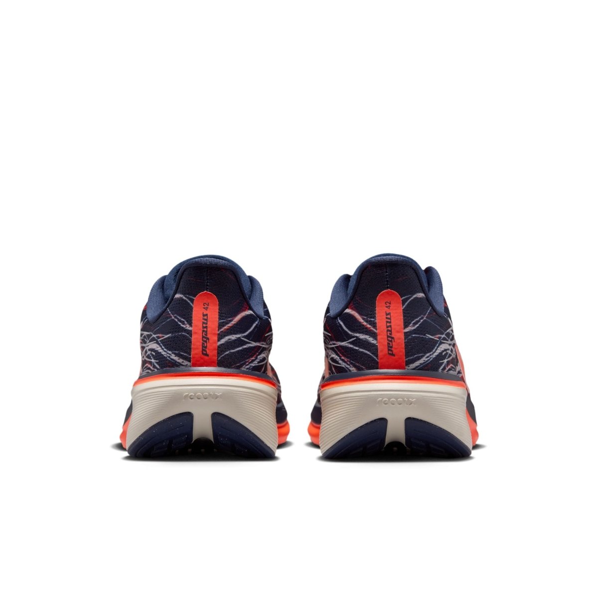 Nike Men's Pegasus 42 Running Shoes - Obsidian/Light Bone/Bright Crimson
