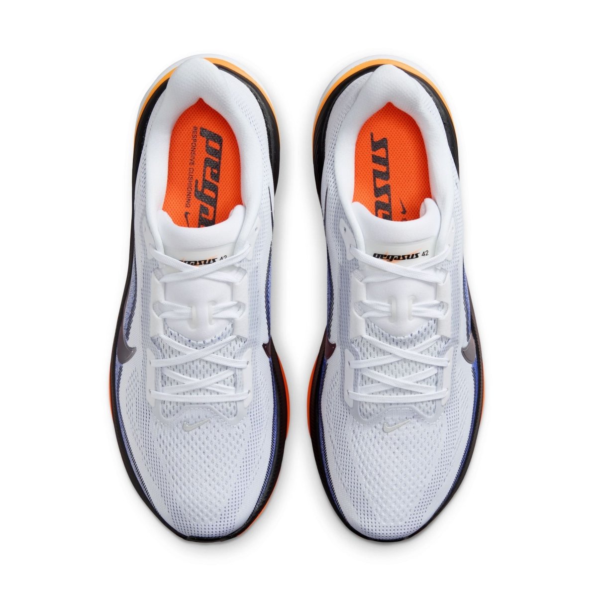 Nike Men's Pegasus 42 Running Shoes - White/Lapis/Total Orange