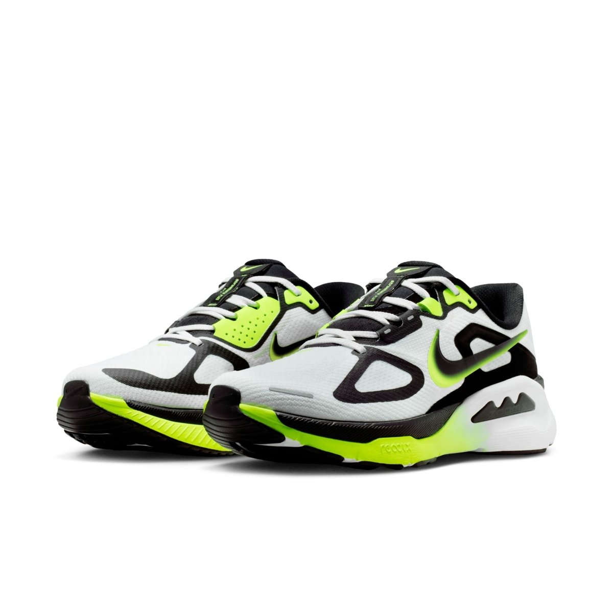 Nike Men's Structure Plus Running Shoes - White/Black - Volt