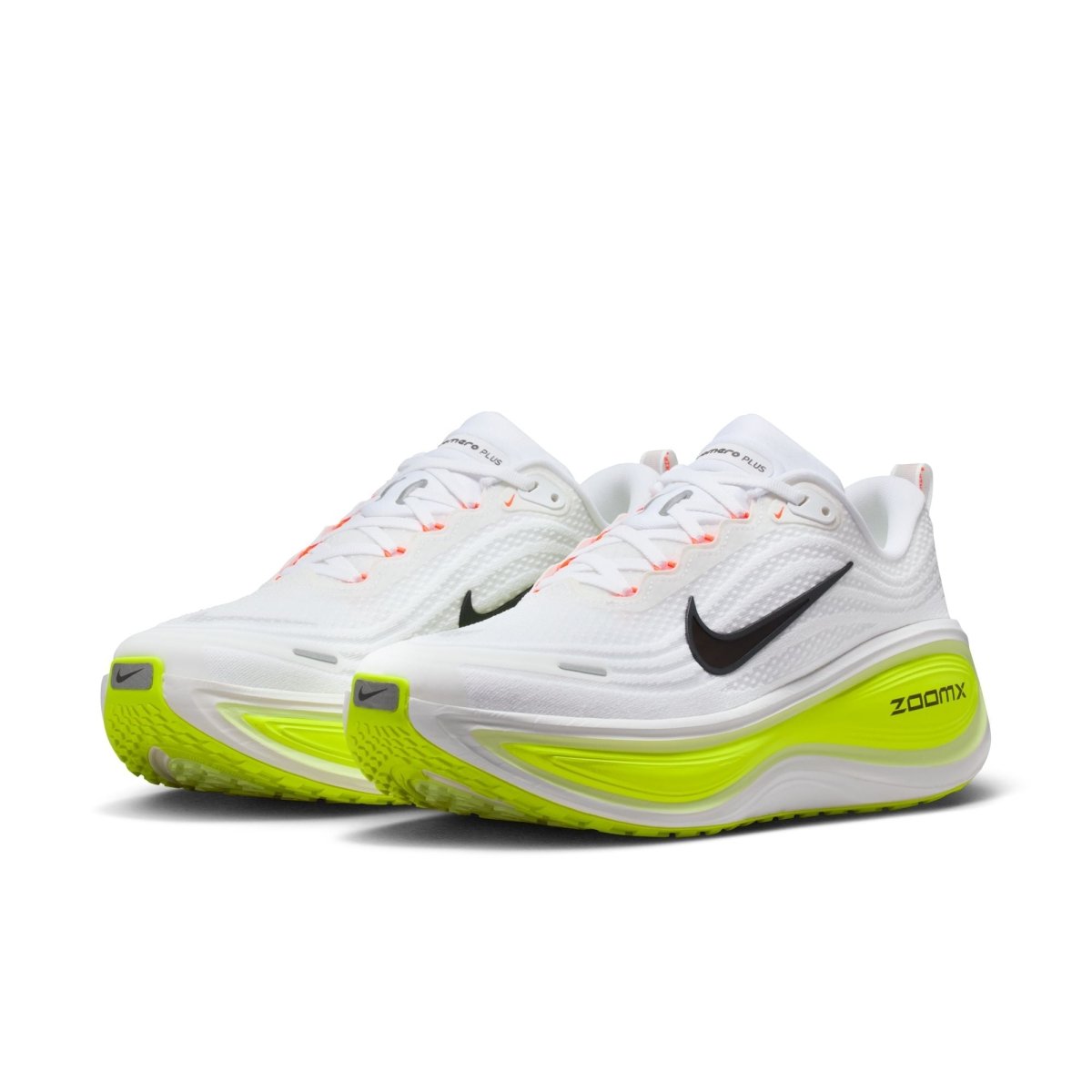 Nike Men's Vomero Plus Running Shoes - White/Black - Volt