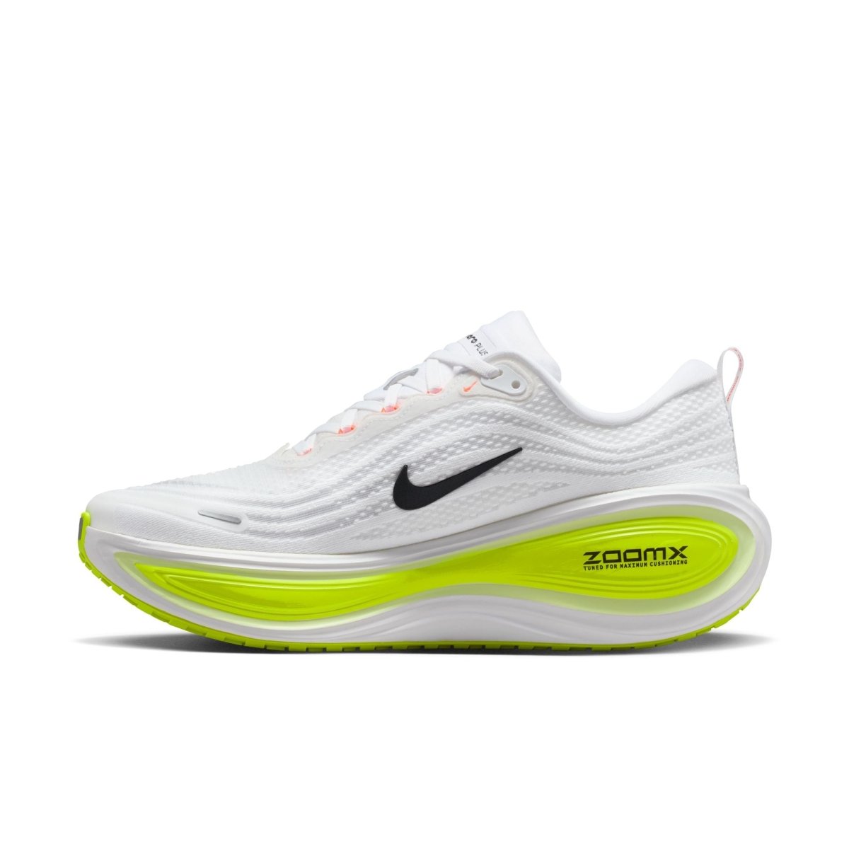 Nike Men's Vomero Plus Running Shoes - White/Black - Volt