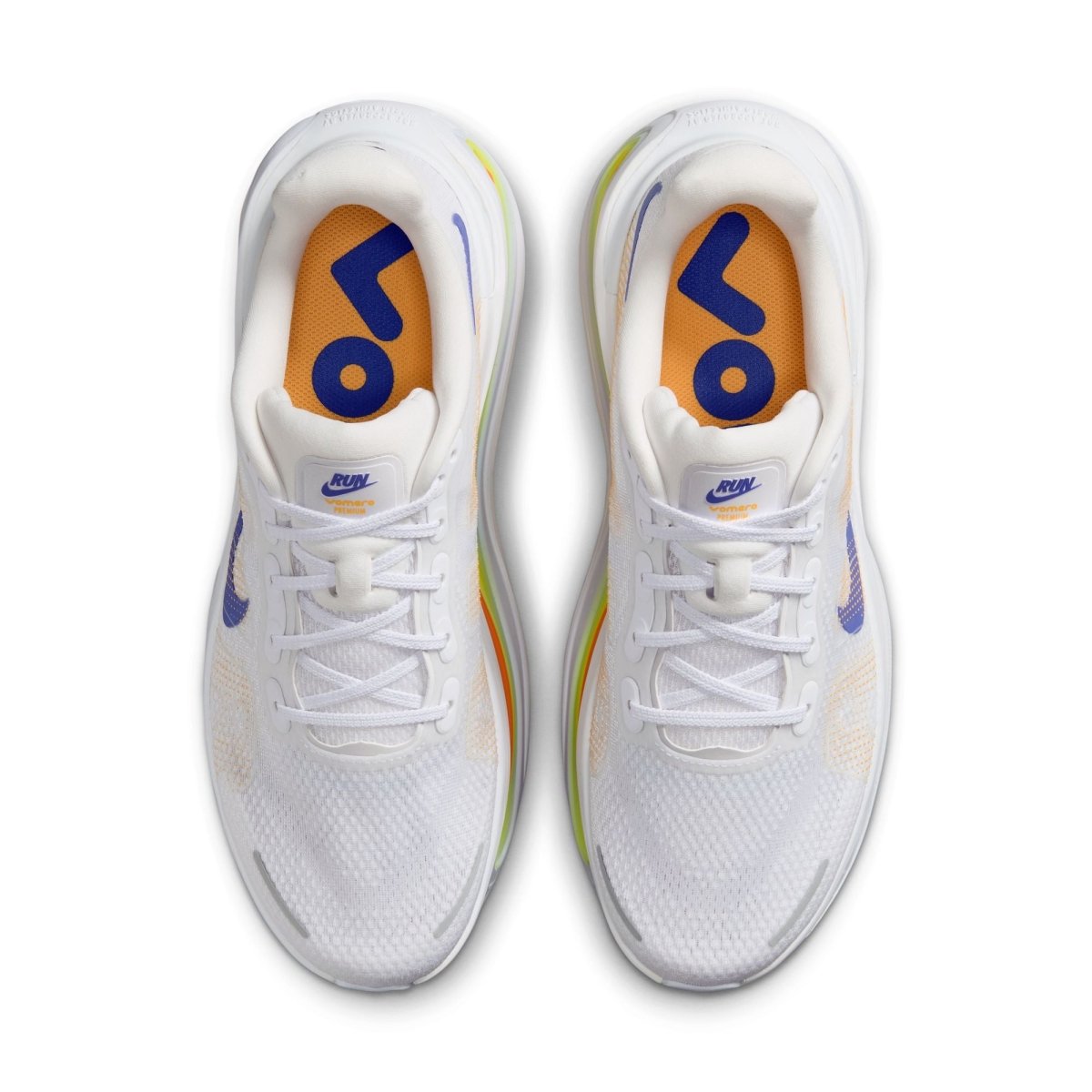 Nike Men's Vomero Premium Running Shoes - White/Lapis/Total Orange