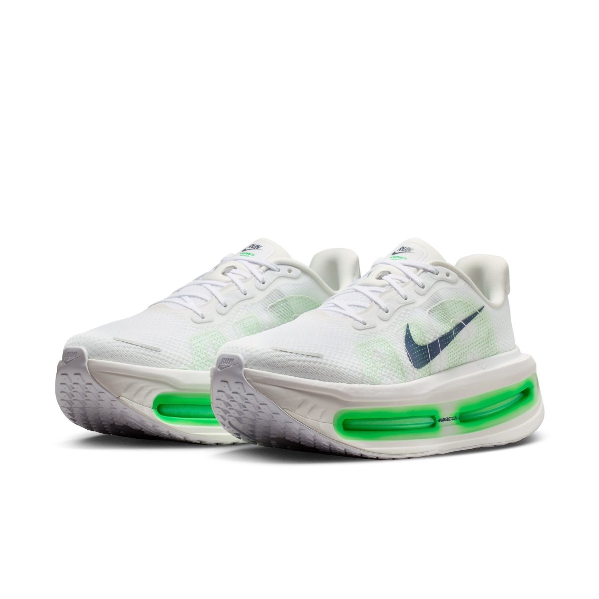 Nike Men's Vomero Premium Running Shoes - White/Midnight Navy/Green Spark