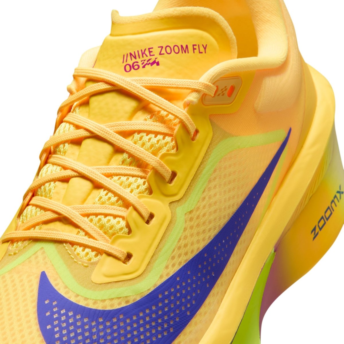 Nike Men's Zoom Fly 6 Racing Shoes - Citron Pulse/Indigo Burst/Volt Ice