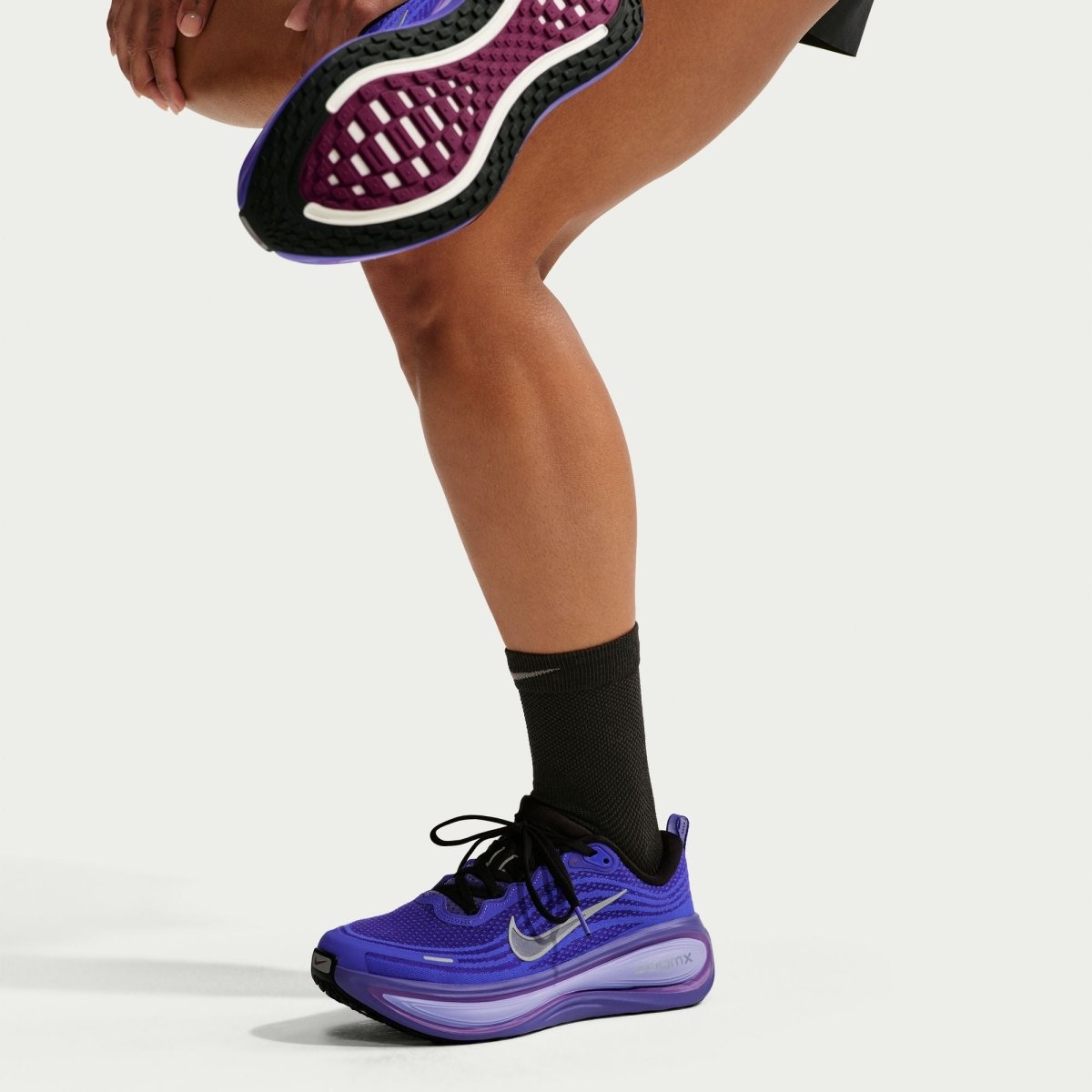 Nike Women's Vomero Plus Running Shoes - Black/Silver/Persian Violet