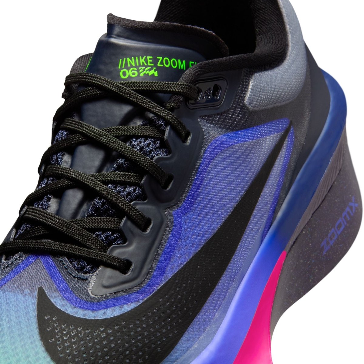 Nike Women's Zoom Fly 6 Glam Racing Shoes - Dark Obsidian/Black/Racer Blue