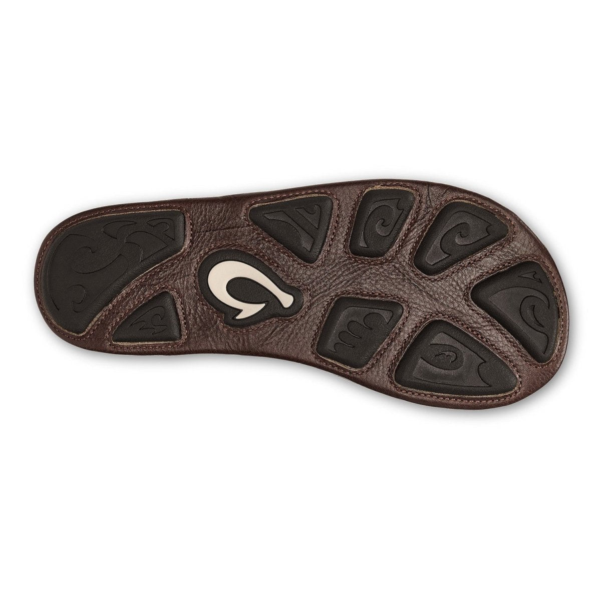 Olukai Men's Hiapo Leather Sandals - Rum/Dark Wood