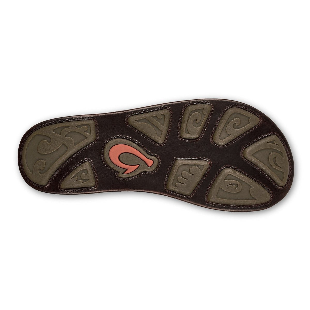 Olukai Men's Hokule'a Kia Leather Sandals - Dark Wood