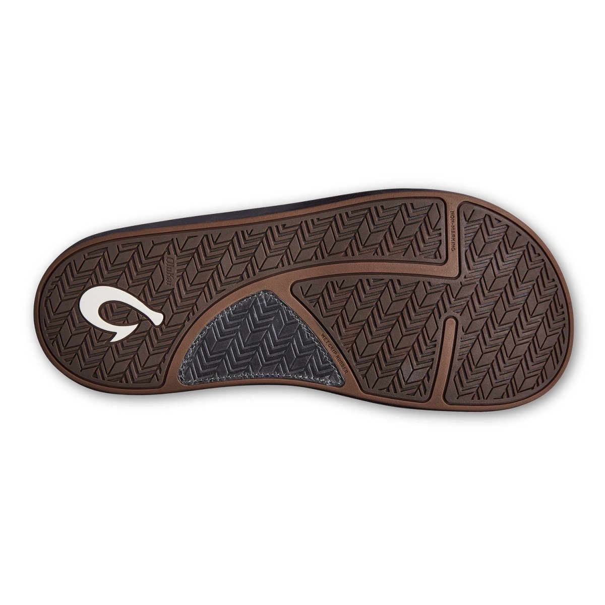 Olukai Men's 'Ilikai Leather Sandals - Charcoal