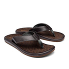 Olukai Men's 'Ilikai Leather Sandals - Charcoal