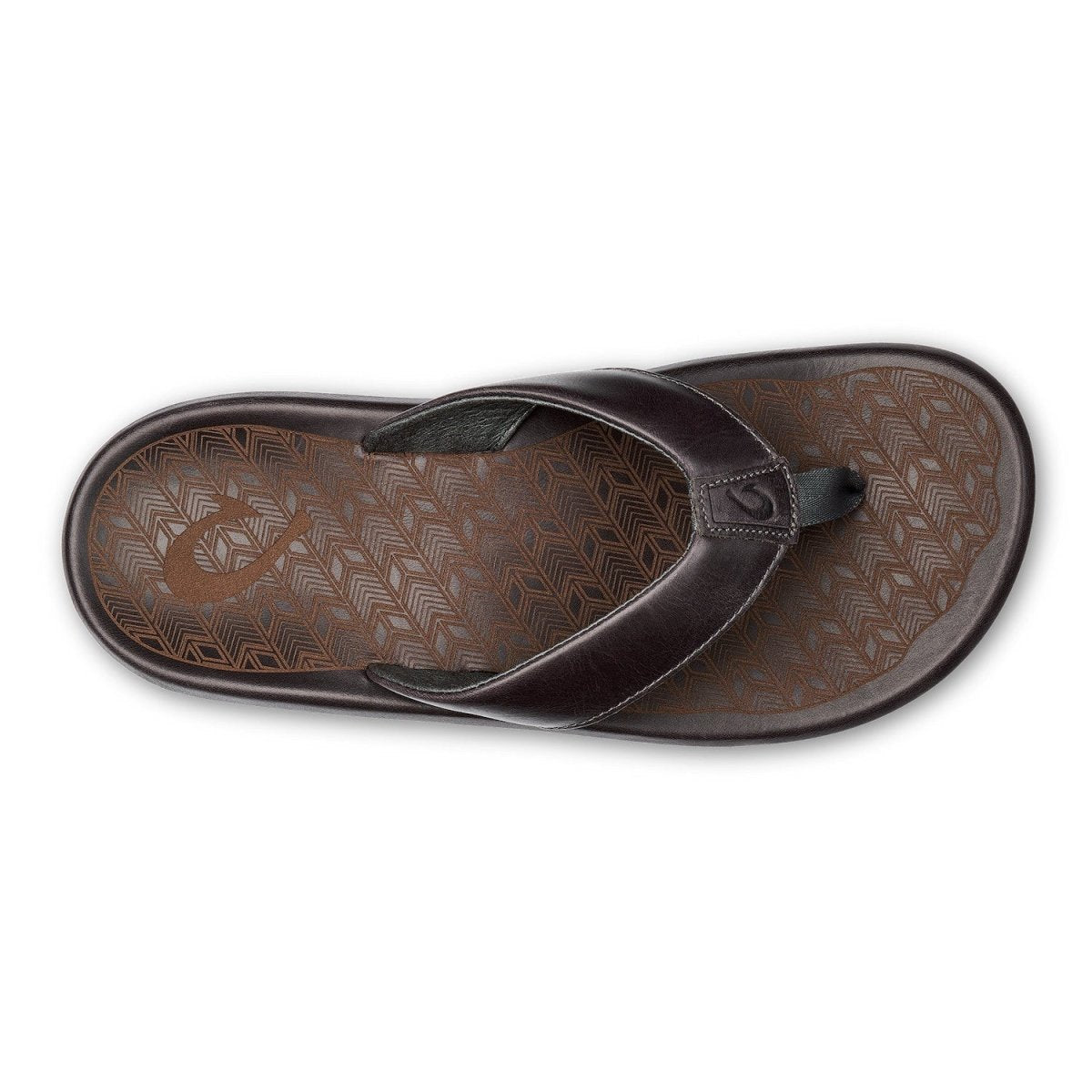 Olukai Men's 'Ilikai Leather Sandals - Charcoal
