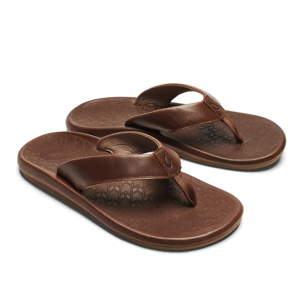 Olukai Men's Ilikai Leather Sandals - Toffee