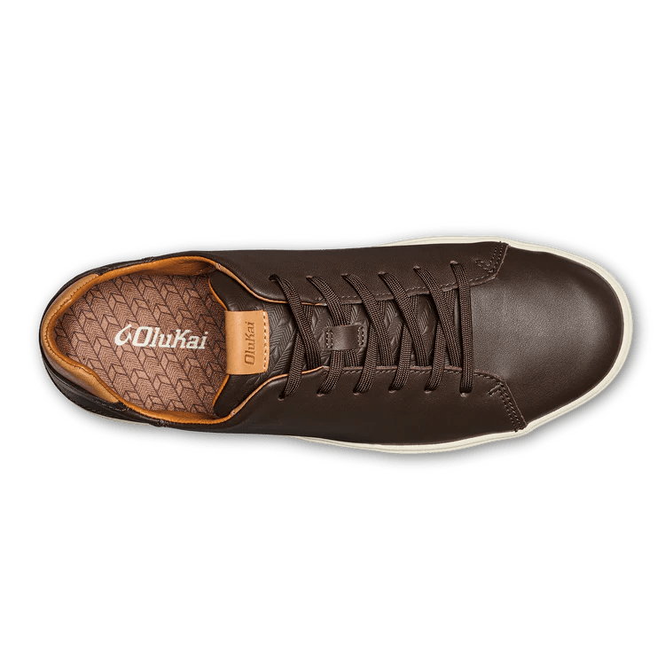 Olukai Men's Lae'ahi Li 'Ili Waterproof Leather Sneaker - Dark Java