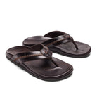 Olukai Men's Mea Ola Leather Sandals - Dark Java/Dark Java