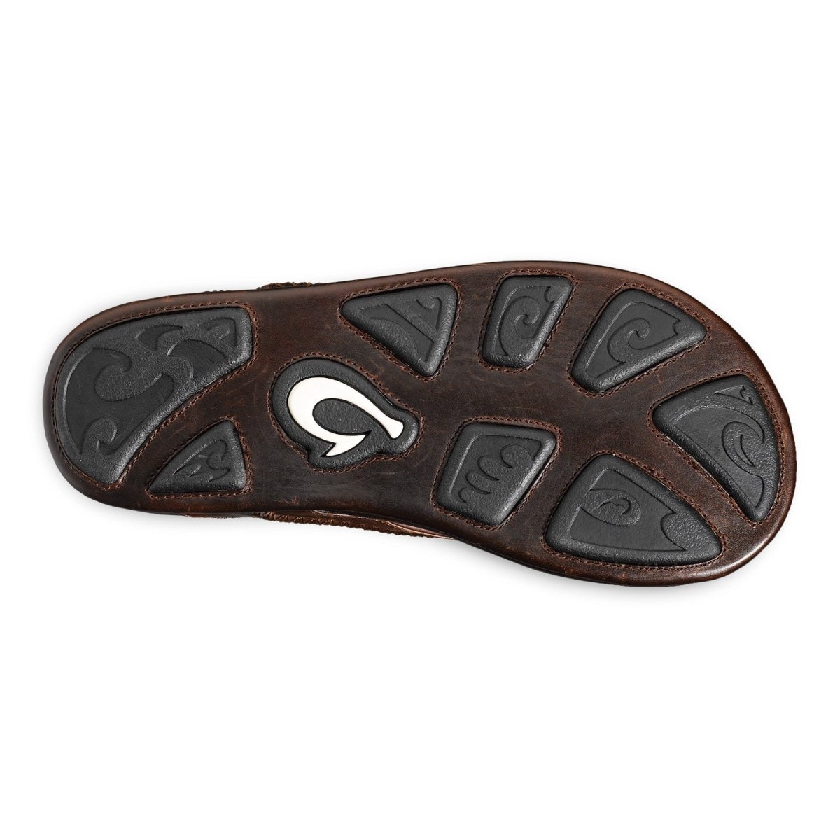 Olukai Men's Mea Ola Leather Sandals - Dark Java/Dark Java