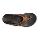 Olukai Men's Mea Ola Leather Sandals - Tan/Dark Java