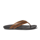 Olukai Men's Mea Ola Leather Sandals - Tan/Dark Java