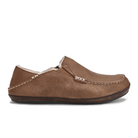 Olukai Men's Moloa Leather Slippers - Toffee/Dark Wood