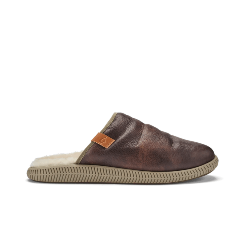 Olukai Men's Mua 'Ili Slipper - Dark Wood/Silt