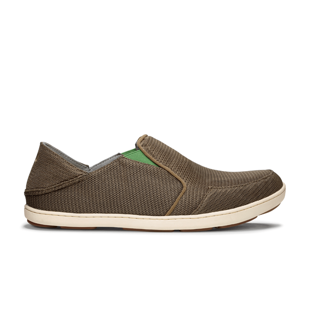 Olukai Men's Nohea Mesh Slip - On Shoe - Mustang/Lime Peel