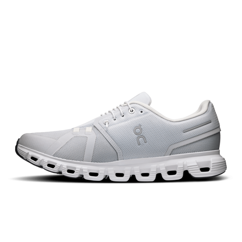On Men's Cloud 6 Lifestyle Shoes - Glacier/White (Wide Width)