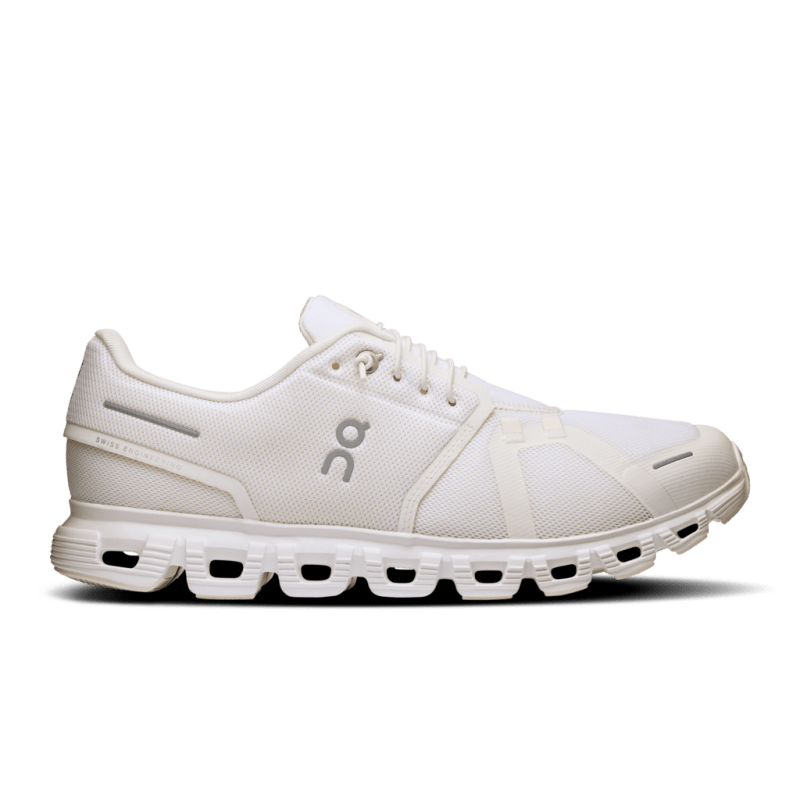 On Men's Cloud 6 Lifestyle Shoes - White/White (Wide Width)
