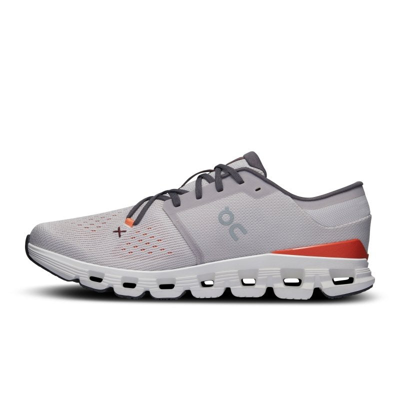 On Men's Cloud X 4 - Silver/Flame