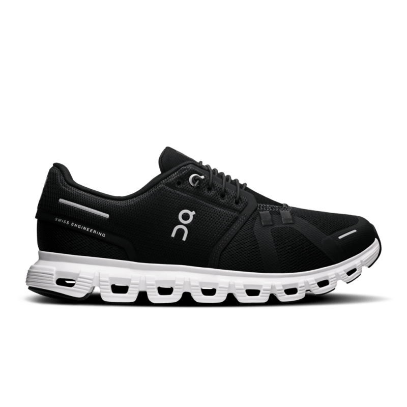 On Women's Cloud 6 Lifestyle Shoes - Black/White (Wide Width)