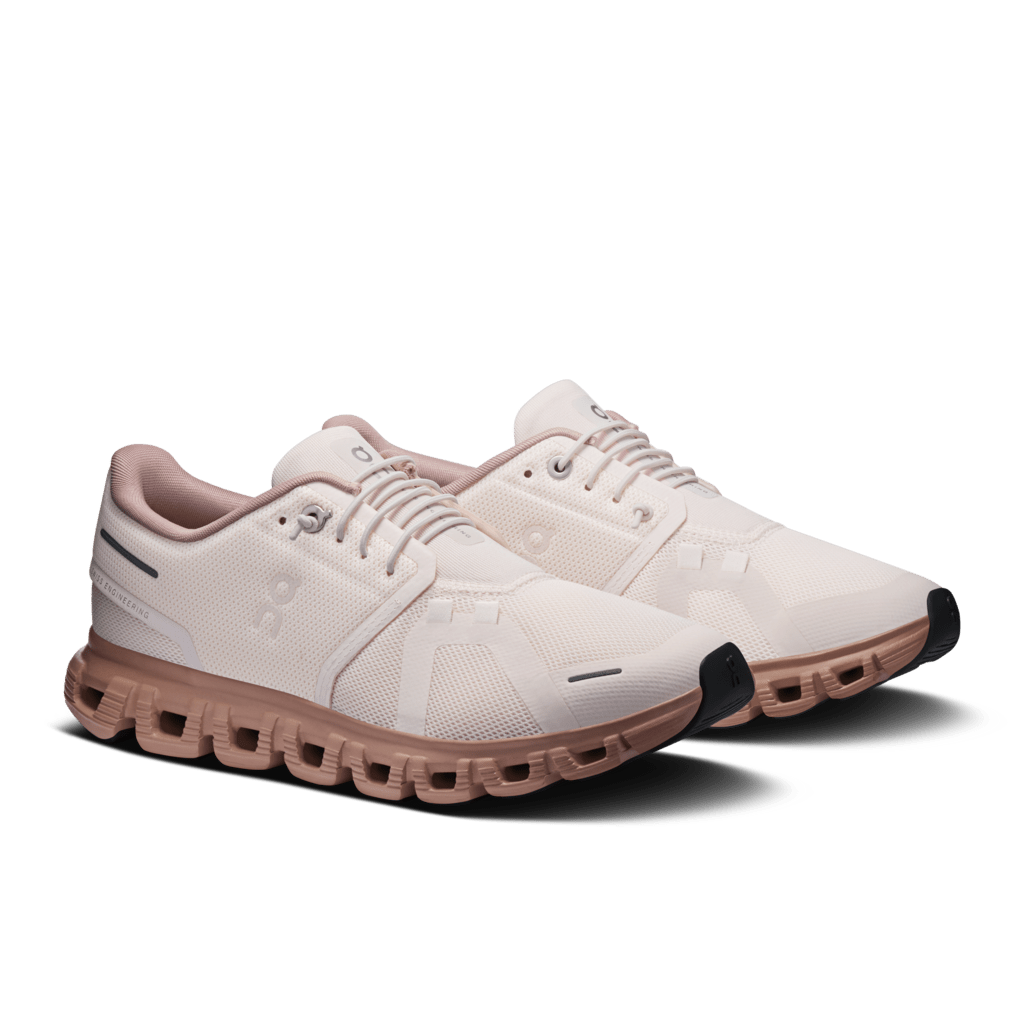 On Women's Cloud 6 Lifestyle Shoes - Oyster/Biscuit