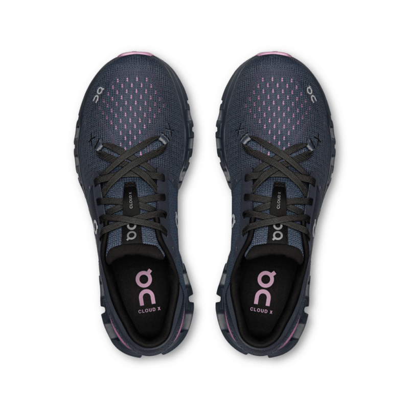 On Women's Cloud X 4 Training Shoes - Navy/Sakura