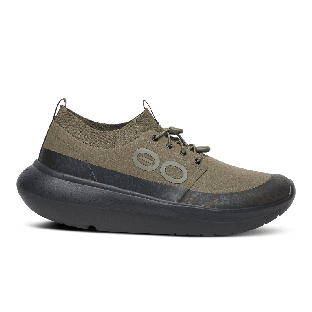 OOFOS Men's Roam Ripstop Lace-Up Shoe - Alpine Moss