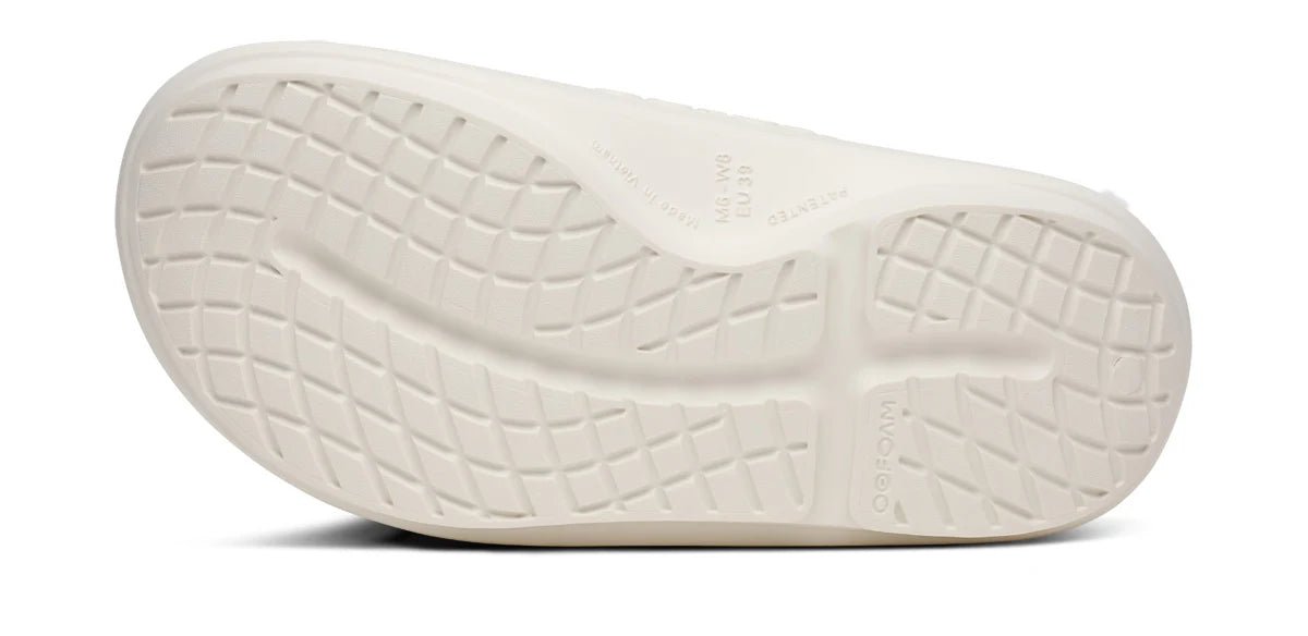 OOFOS OOahh Plus Slide Sandal - Chalk