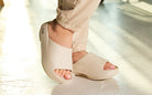 OOFOS OOahh Plus Slide Sandal - Chalk