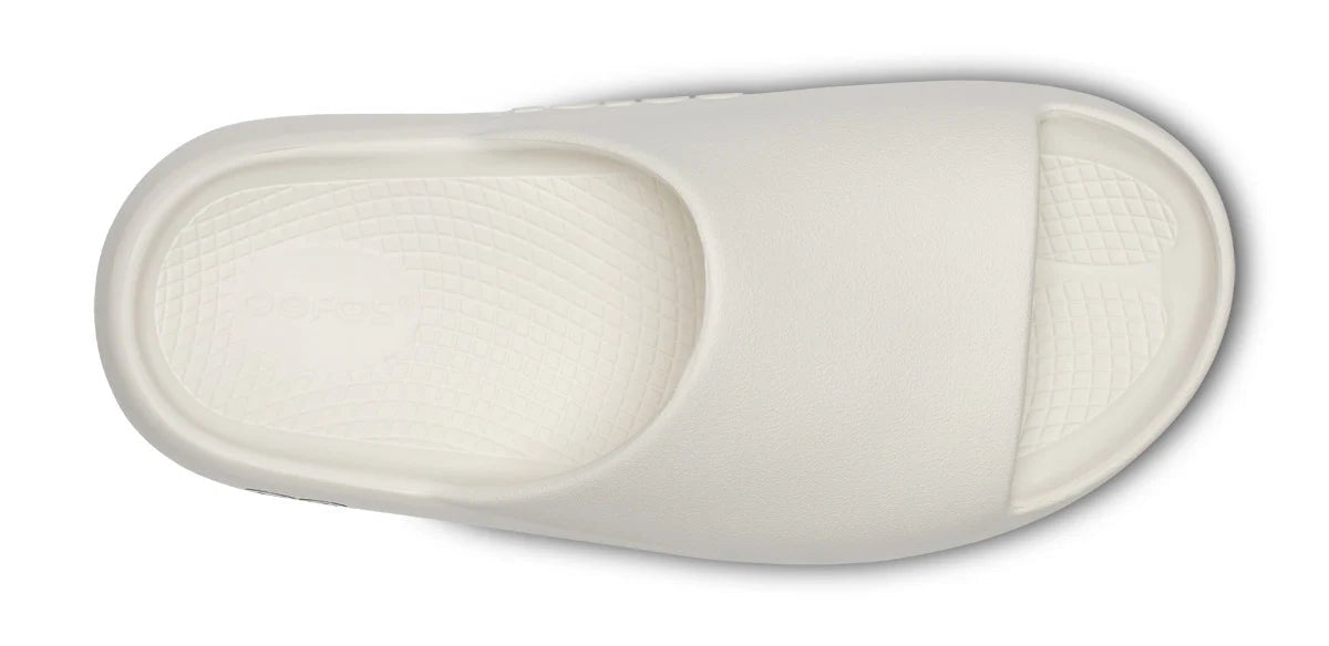 OOFOS OOahh Plus Slide Sandal - Chalk