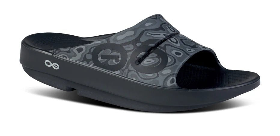 OOFOS OOahh Sport Slide - Black Water Camo