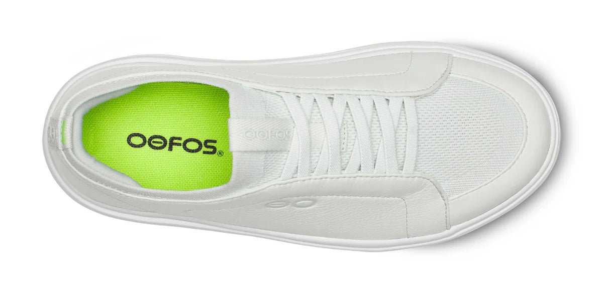 OOFOS Women's OOmg Club+ Leather Slip-On - White