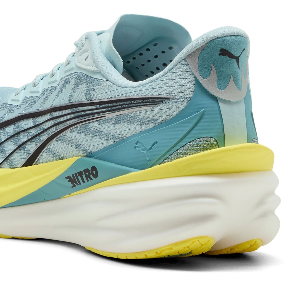Puma Men's Deviate Nitro 4 Running Shoes - Baltic Sea Blue/Fresh Water