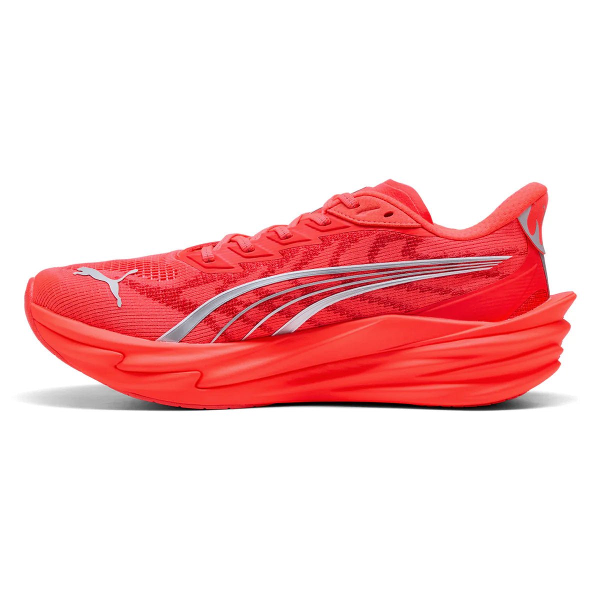 Puma Men's Deviate Nitro 4 Running Shoes - Ultra Red/Silver