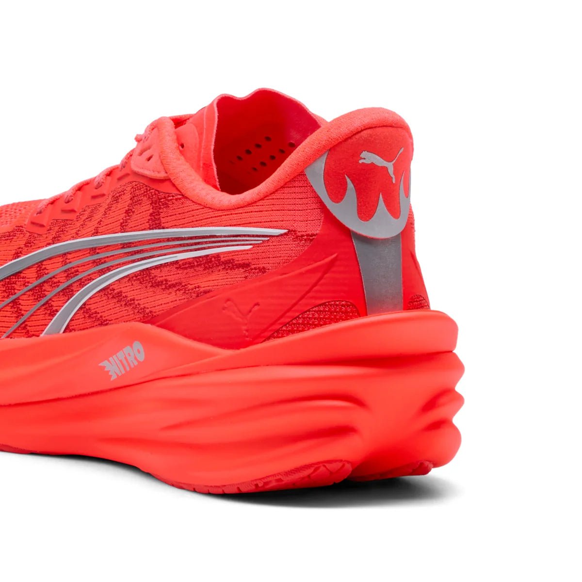 Puma Men's Deviate Nitro 4 Running Shoes - Ultra Red/Silver