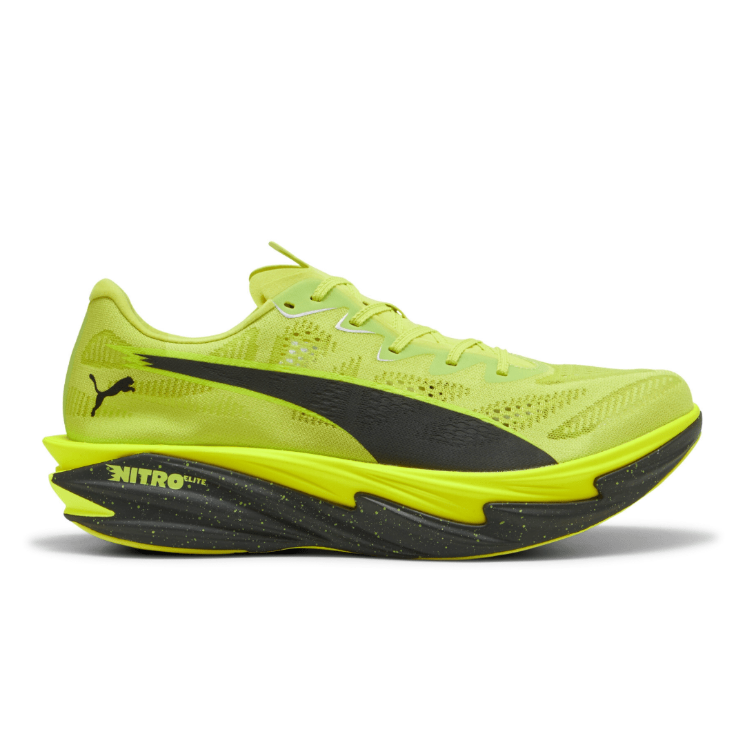 Puma Men's Deviate Nitro Elite 4 Running Shoes - Sunny Lime/Puma Black