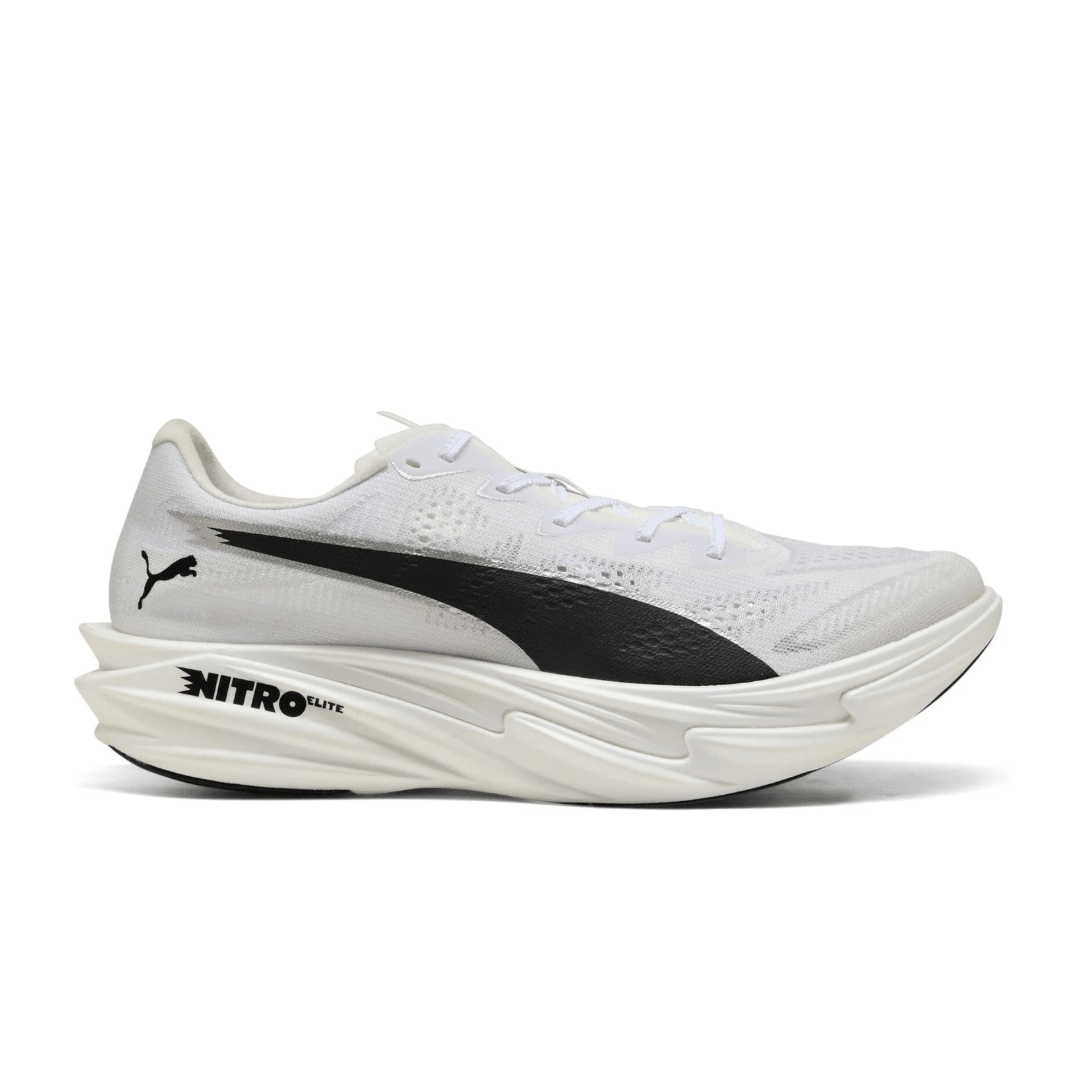 Puma Men's Deviate Nitro Elite 4 Running Shoes - White/Black
